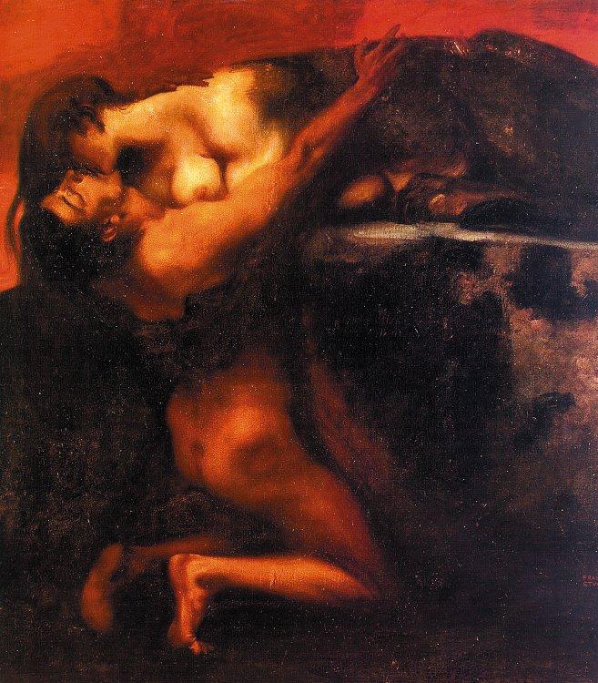 Franz von Stuck The Kiss of the Sphinx Germany oil painting art